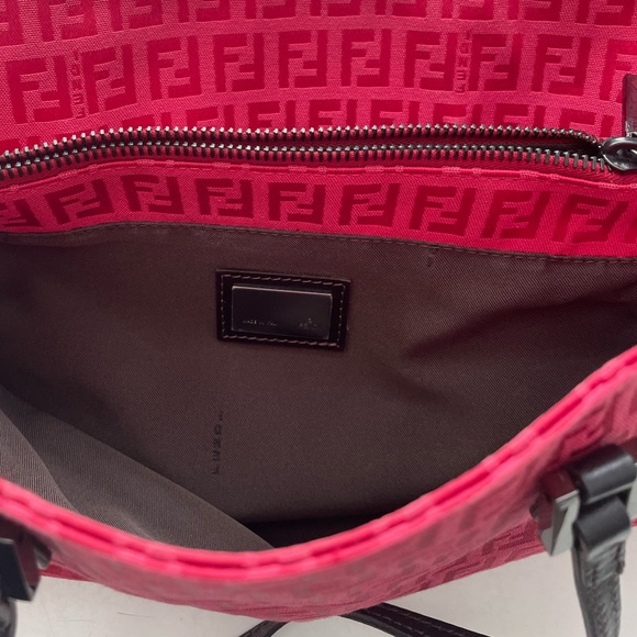 Fendi Leather- Trimmed Zucchino Bag - Picture 3 of 4